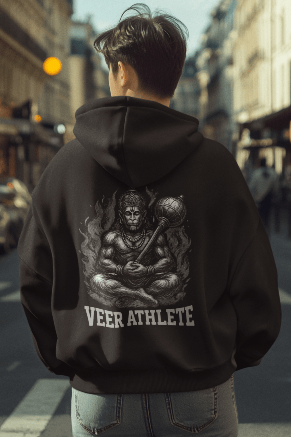 Immortal Hanuman Oversized Hoodie - Veer Athlete